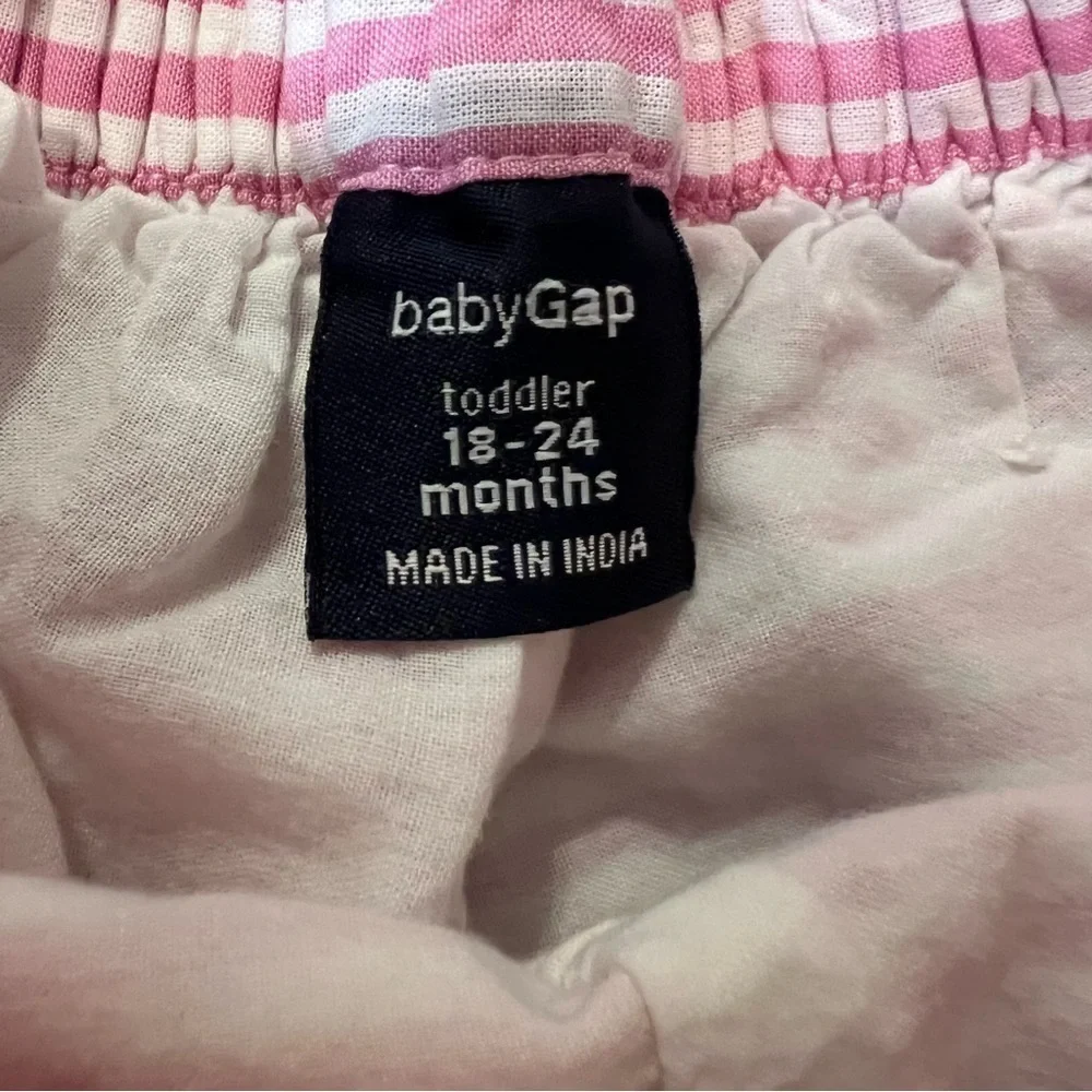 Gap Baby Set of  Stripes Pink Summer Shorts Two Size 18/24 Months 3 y/o